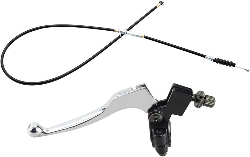 PRO BAT Universal 7/8'' Left Clutch Lever Handle 39'' Cable with Adjuster for 50cc 70cc 90cc 110 cc 125cc SSR Apollo Chinese Dirt Bikes Pit Bike Motorcycle 22mm Handlebar, Silver - Image 3